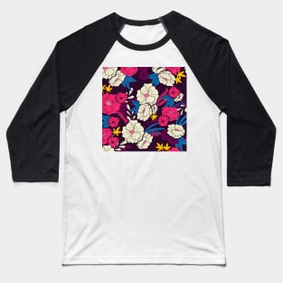 Floral seamless pattern Baseball T-Shirt